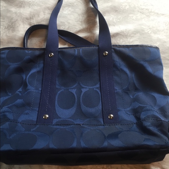 Blue coach handbag and wallet - Picture 7 of 13